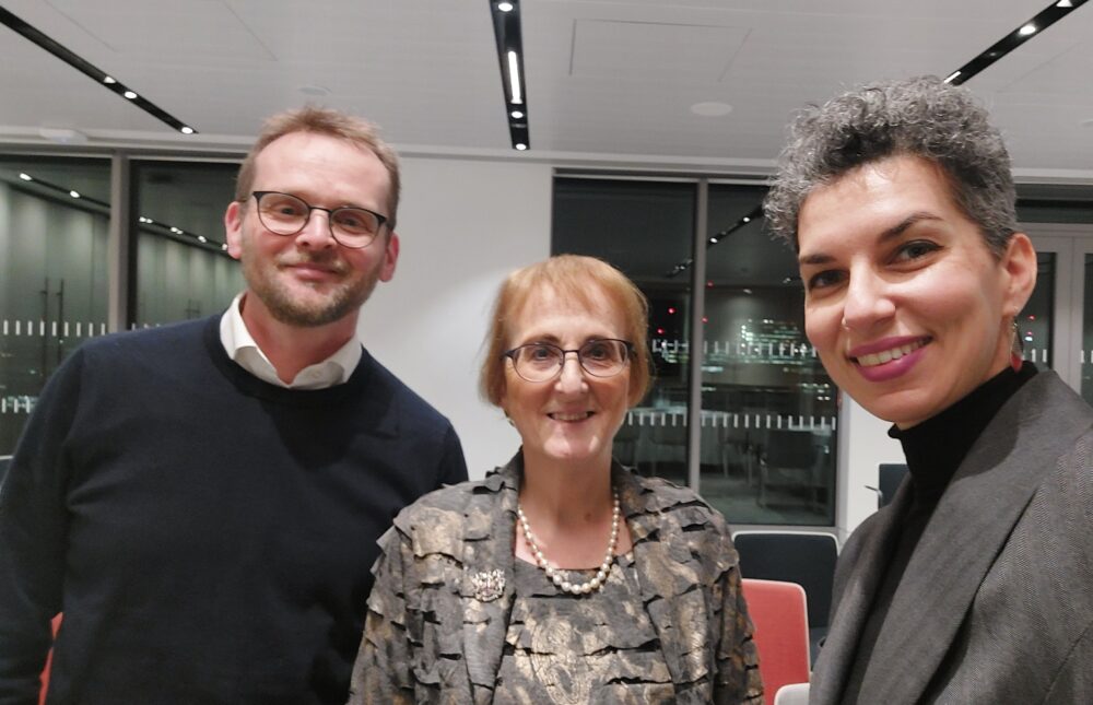 Alderman Alison Gowman with Dr Amina Aitsi-Selmi and Nick Mayhew